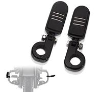 FOVPLUE Estriberas de carretera de 1.25 pulgadas, reposapiés con abrazaderas en P de 1 1/4 pulgadas para Harley Touring Road King Street Softail Dyna Sportster Honda Kawasaki Suzuki Protector de motor de barra de choque de 32 mm, color negro