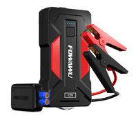 FOWAWU 6000A 22800mAh Arrancador de Baterias de Coche | Arranca gasolina 9,5L y diésel 7,5L, 7en1, prueba caída 1,2m aprobada, 10 protecciones, LED SOS, rompeventanas