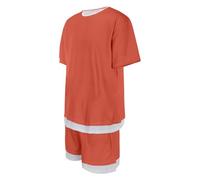 Foweknow 2 piezas traje de verano para hombre traje deportivo falso de dos piezas camiseta y pantalones cortos conjunto de chándal corto de dos piezas traje casual ropa deportiva hombres chándal
