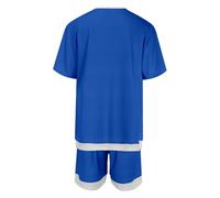 Foweknow 2 piezas traje de verano para hombre traje deportivo falso de dos piezas camiseta y pantalones cortos conjunto de chándal corto de dos piezas traje casual ropa deportiva hombres chándal, azul