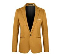 Foweknow Blazer Chaqueta de traje para hombre, deportiva, monocolor, simplicidad, tendencias de moda, versátil, para bodas, novios, graduación, anfitrión, chaqueta con cuello en V, 02 caqui., XL