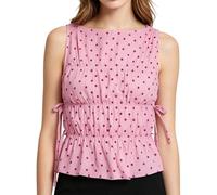 Foweknow Camiseta de tirantes para mujer Y2K Polka Dot Crop Tops Verano Slim Fit Tops Elegante Vintage Puntos Camiseta Básica sin Mangas Blusas Camisas Streetwear Sexy Camiseta de tirantes Ligera y