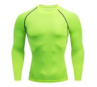 Foweknow Camiseta funcional para hombre de secado rápido, transpirable, camiseta deportiva para bicicleta, camiseta de manga larga, camiseta de manga larga, camiseta de entrenamiento, camiseta de