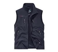 Foweknow Chaleco al aire libre para hombre de verano ligero chaleco casual sin mangas chaleco de trabajo fino softshell chaleco deportivo transpirable chaleco multifunción para camping, pesca, caza