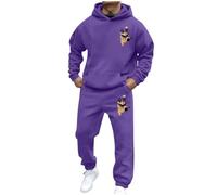 Foweknow Chándal para hombre de 2 piezas estampado Techwear Smiling Face Smile Trend Fashion Streetstyle Jogsuit cómodo tracksuit ropa deportiva conjunto sudadera con capucha pantalones de chándal de