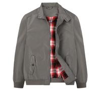 Foweknow Chaqueta de entretiempo para hombre, cuello alto, chaqueta bomber, chaqueta clásica táctica, chaqueta deportiva táctica, moderna y versátil, chaqueta de exterior, chaqueta de aviador, gris,