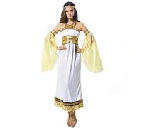 Foweknow Disfraz árabe para mujer, disfraz de Halloween, carnaval, cómodo, mitología, vestido de fiesta, túnica griega, romera, túnica para cosplay, juegos de rol, fiesta temática, disfraz de princesa