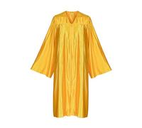 Foweknow Graduación Talar Hombres Mujeres 2025 Graduación Vestidos De Graduación Para Universidad Y Bachelor Graduación Traje Adulto Largo Pastor Coro Clero Bata, amarillo, 48