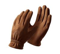 Foweknow Guantes térmicos de ante para hombre, resistentes al viento, suaves, guantes de algodón, informales, guantes de invierno, guantes antideslizantes para pantalla táctil