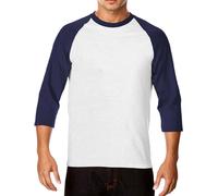 Foweknow Jersey de manga larga para hombre, patchwork, cuello redondo, camiseta de manga larga, informal, informal, cómoda, corte regular, camiseta de ocio, camiseta para correr, Marine1., S