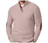 Foweknow Jersey para hombre, otoño e invierno, manga larga, suéter de punto, sudadera de punto cálido, sin capucha, cuello alto, camiseta de manga larga, suéter de trabajo, deporte, suéter vintage