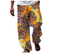 Foweknow Pantalones de playa largos para hombre Dashiki Africanos Aladino Pantalones holgados Harem Pantalones Goa Pantalones ligeros Hippie Pumphose Pluderhose Sueltos Pantalones de Yoga con