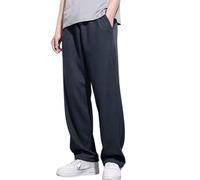 Foweknow Pantalones deportivos largos para hombre, pantalones de entrenamiento holgados para baloncesto, tenis, corte recto, pantalones casuales, suaves, cómodos, transpirables, deportivos, al aire