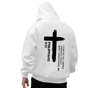 Foweknow Sudadera con capucha para hombre suéter cristiano de gran tamaño con capucha con bolsillos estampado de letras sudadera de manga larga religiosa cómoda suéter informal de trabajo versátil, 02