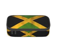 FOWIYRH Estuche para lápices con estampado de la bandera de Jamaica, estuche portátil, estuche de gran capacidad, organizador multifuncional de papelería y cosméticos, suministros diarios de oficina