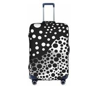 FOWIYRH Funda protectora elástica para equipaje de viaje con impresión de imagen abstracta en blanco y negro, funda protectora para maleta de viaje, funda protectora personalizada para maleta de 18 a