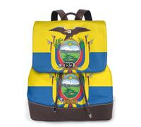 FOWIYRH - Mochila de piel para mujer, con estampado de bandera de Ecuador, mochila de piel para mujer, mochila de viaje de trabajo, senderismo para mujer, bolsa de hombro informal para mujer