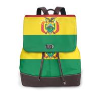 FOWIYRH Mochila para mujer con estampado de bandera de Bolivia, mochila de cuero para mujer, mochila de moda, mochila de trabajo, viajes, senderismo, mochila para mujer, bolsa de hombro casual para