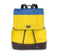 FOWIYRH Mochila para mujer con estampado de bandera de Ucrania, mochila de cuero para mujer, mochila de moda, mochila de trabajo, viajes, senderismo, mochila para mujer, bolsa de hombro casual para