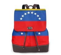 FOWIYRH Mochila para mujer con estampado de bandera de Venezuela, mochila de cuero para mujer, mochila de moda, mochila de trabajo, viajes, senderismo, mochila para mujer, bolsa de hombro casual para