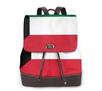 FOWIYRH Mochila para mujer con estampado de bandera kuwaití, mochila de cuero para mujer, mochila de moda, mochila de trabajo, viajes, senderismo, mochila para mujer, bolsa de hombro casual para mujer