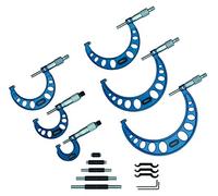 Fowler 52 - 215 - 006 - 1, micrómetro con acabado de cromo satinado, 0 - 6 "Rango de medición, 0.001" Graduación intervalo, Set de 6, con garantía de un año