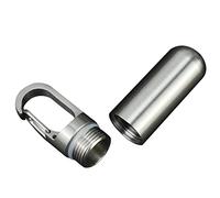 Fowybe 5 Pcs Bolsillo | Llavero Acero Inoxidable Pastillero Mini,Recipientes Impermeables para Pastillas diarias con Hebilla elástica para Monedero para Viajes