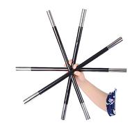 Fowybe Varita mágica Negra - Stick Magic Trick Varita Mago Divisible - 1 Stick Turns 4 Performance Accessories Stick para Disfraz Mago y Trucos Magia