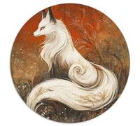 Fox 1000p Rompecabezas Redondo Adultos-Niños Pet Circular Puzzle Niños: Intelectual Desafío Aliviar Estrés Kinder 1000pcs (67.5x67.5cm)