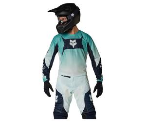 FOX 180 Air Taper Maillot Negro/Blanco/Turquesa L unisex