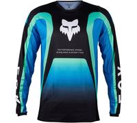 FOX 180 Ballast Maillot de motocross, negro/azul, Talla XXL