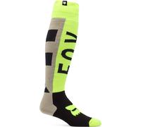 FOX 180 Collect Calcetines de motocross, gris/amarillo, Talla L