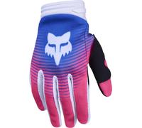 FOX 180 Collect Guantes de motocross para jóvenes, rosa-azul, tamaño XS