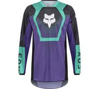FOX 180 Collect Maillot de motocross, negro-lila, tamaño M para Hombres