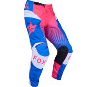 FOX 180 Collect Pantalones de motocross, azul/blanco, Talla 32
