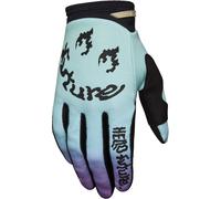 FOX 180 Hello Future Special Edition Guantes de motocross, Azul claro, Talla 2XL