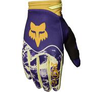 FOX 180 Image Print Guantes de motocross, morado/amarillo, Talla 2XL