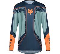 FOX 180 Image Print Maillot de motocross, azul-naranja, tamaño M para Hombres