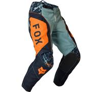 FOX 180 Image Print Pantalones de motocross, azul-naranja, tamaño 34 para Hombres