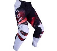 FOX 180 Kairos Pantalones de motocross, negro-blanco-rojo, tamaño 30 para Hombres