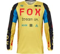 FOX 180 Race Spec Motocross Jersey, azul-amarillo, tamaño M para Hombres