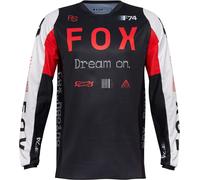 FOX 180 Race Spec Motocross Jersey, negro-blanco-rojo, tamaño XL para Hombres