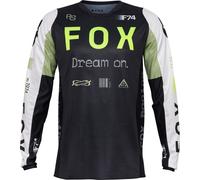 FOX 180 Race Spec Motocross Jersey, negro-blanco-verde, tamaño M para Hombres