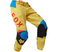 FOX 180 Race Spec Motocross Pantalón, amarillo/azul, Talla 30