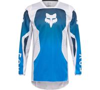 FOX 180 Shield Maillot de motocross, blanco-azul, tamaño M para Hombres
