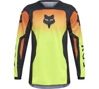 FOX 180 Shield Maillot de motocross juvenil, negro-amarillo, tamaño M