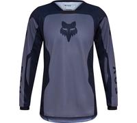 FOX 180 Shield Maillot de motocross juvenil, negro-gris, tamaño M