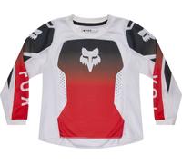 FOX 180 Shield Maillot de motocross para niños, negro-blanco-rojo, tamaño S