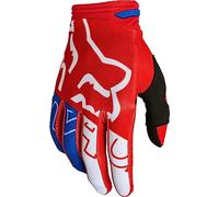 FOX 180 Skew Gloves White/Red/Blue XL