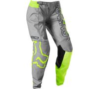 FOX 180 Skew Pantalones de Motocross Para Damas, gris/amarillo, Talla 10